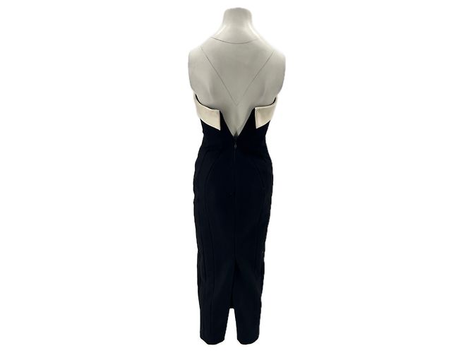 Vestido sem alças preto Alain Manoukian de lã S - vista 2