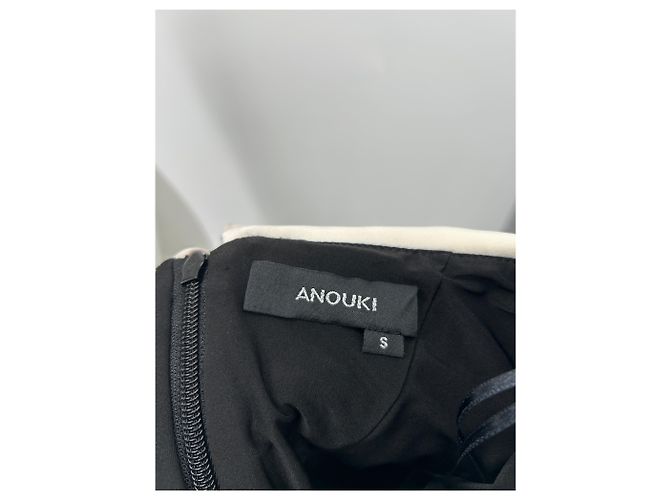 Vestido sem alças preto Alain Manoukian de lã S - vista 5