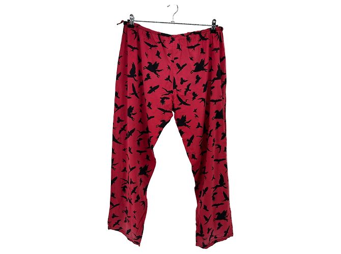 Autre Marque Rote gemusterte Hose - Ansicht 2