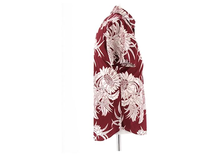 Prada Camicia stampata a maniche corte Rosso - vista 3