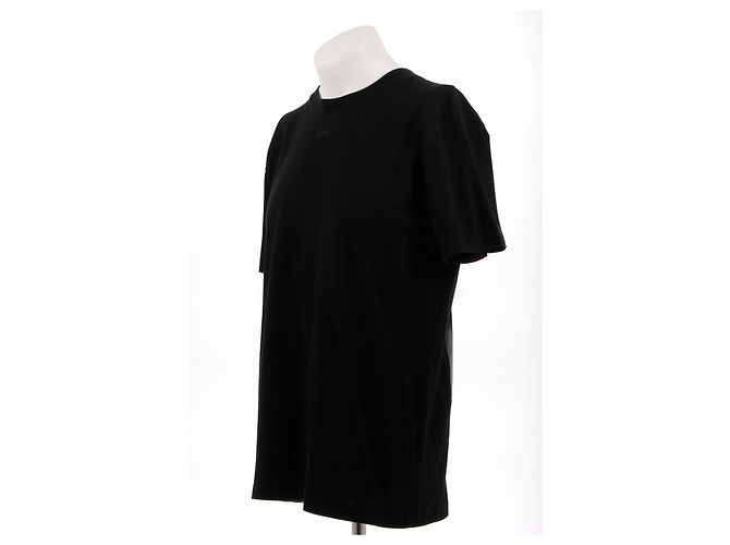 T-shirt nero in cotone Off White - vista 3