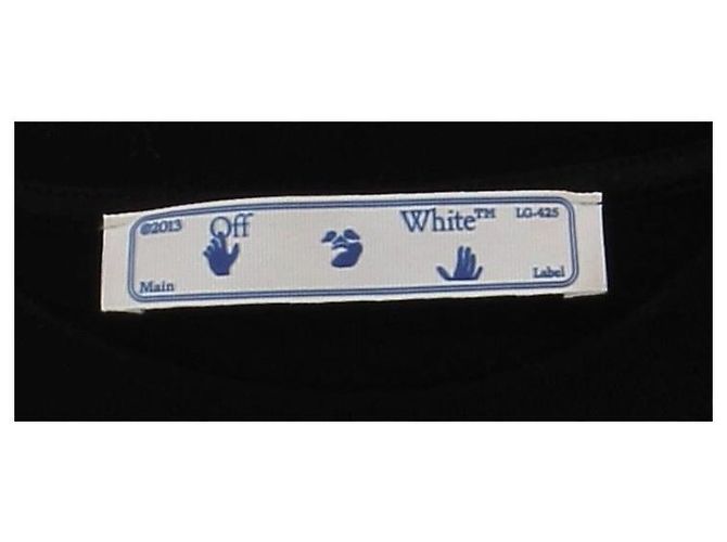 T-shirt nero in cotone Off White - vista 7