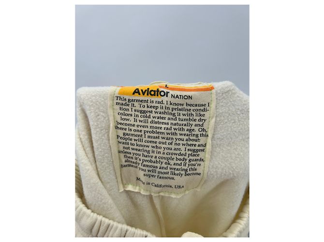 Autre Marque Pantalones de jogging AVIATOR crema de algodón Beige - vista 3