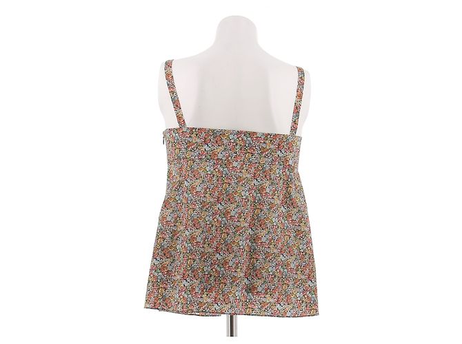 Top de algodón con estampado floral beige Cacharel Talla 38 - vista 2