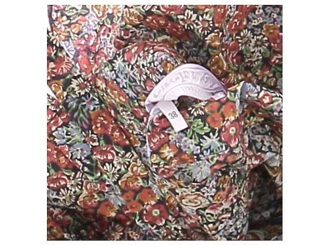 Top de algodón con estampado floral beige Cacharel Talla 38 - vista 6