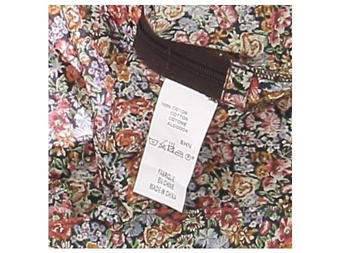 Top de algodón con estampado floral beige Cacharel Talla 38 - vista 7