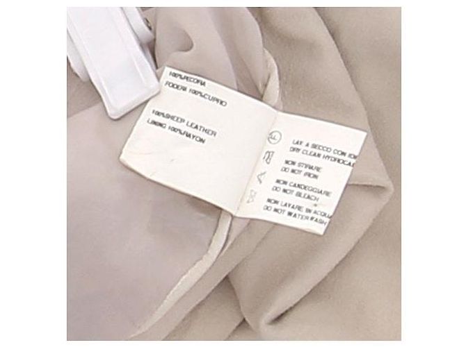 Giacca di pelle Rick Owens Bianca Bianco - vista 5
