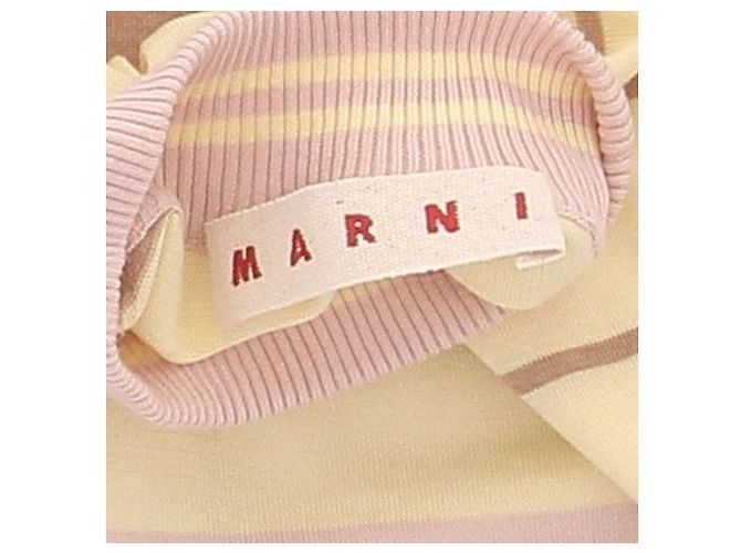 Marni Top a maniche corte a righe Beige - vista 5
