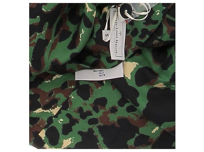 Blusa de seda estampada verde Pierre Louis Mascia - vista 5