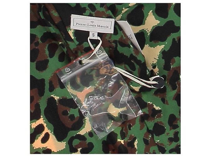 Blusa de seda estampada verde Pierre Louis Mascia - vista 6