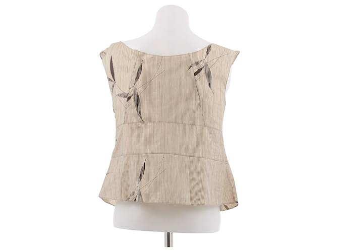 Marni Top sin mangas a rayas Beige - vista 2