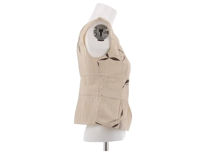 Marni Top sin mangas a rayas Beige - vista 3
