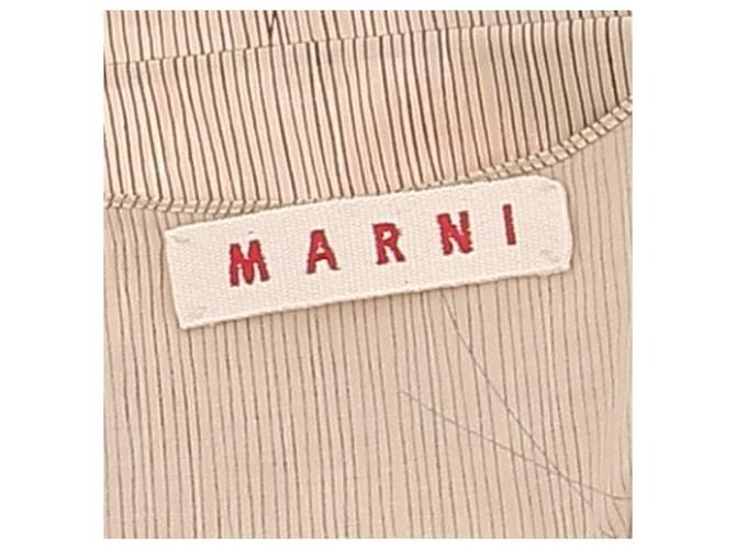 Marni Top sin mangas a rayas Beige - vista 5