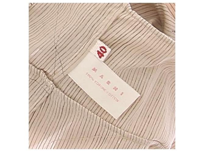 Marni Top sin mangas a rayas Beige - vista 6