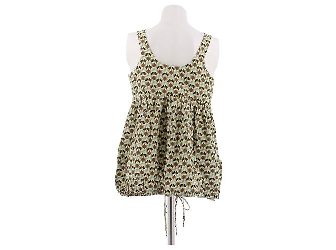 Top de algodón estampado Marni Beige Talla 40 - vista 2
