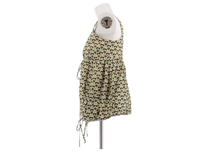 Top de algodón estampado Marni Beige Talla 40 - vista 4