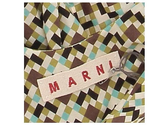 Top de algodón estampado Marni Beige Talla 40 - vista 5