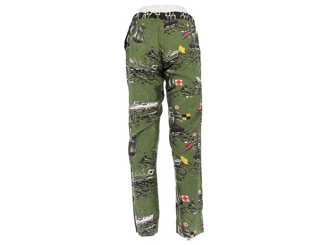 La Prestic Ouiston Calça fluida estampada Verde - vista 2