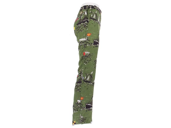 La Prestic Ouiston Calça fluida estampada Verde - vista 3