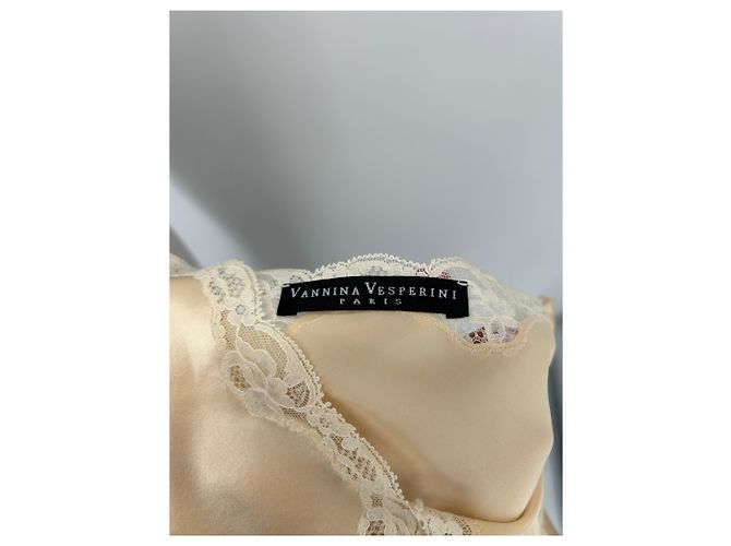 Top de encaje crema Vannina Vesperini Beige - vista 5