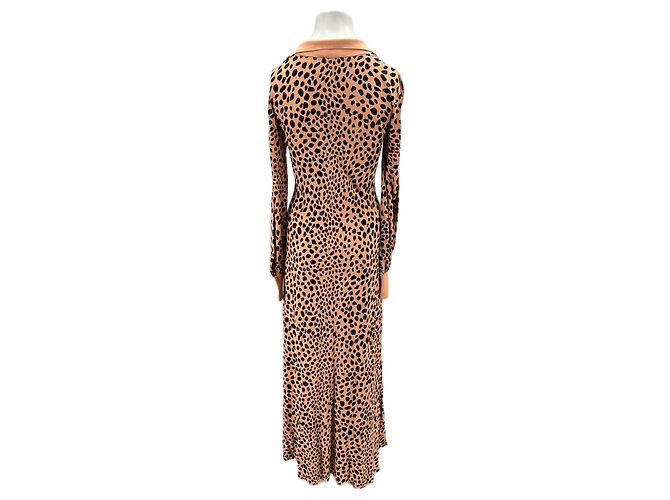 Autre Marque Vestido jaspeado de algodón beige RIXO - vista 2