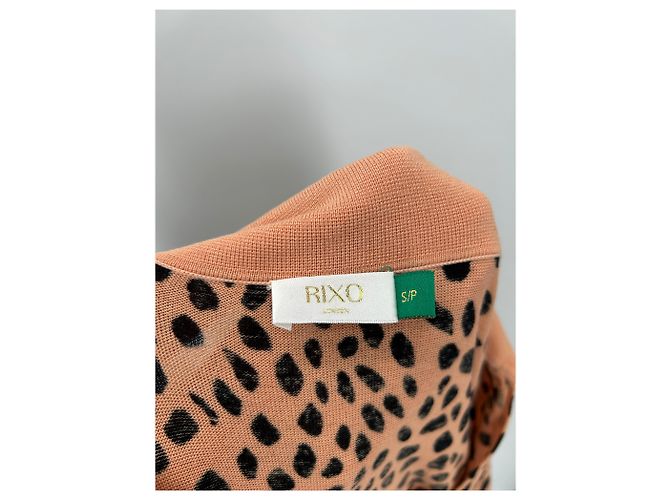 Autre Marque Vestido jaspeado de algodón beige RIXO - vista 5