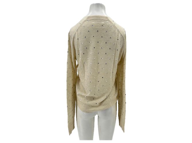 Suéter de cachemir Zadig & Voltaire beige con pedrería - vista 2