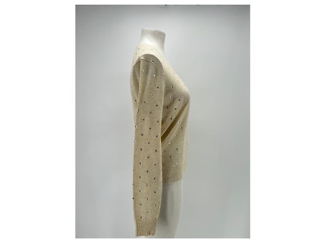 Suéter de cachemir Zadig & Voltaire beige con pedrería - vista 3