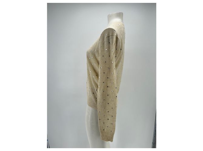 Suéter de cachemir Zadig & Voltaire beige con pedrería - vista 4