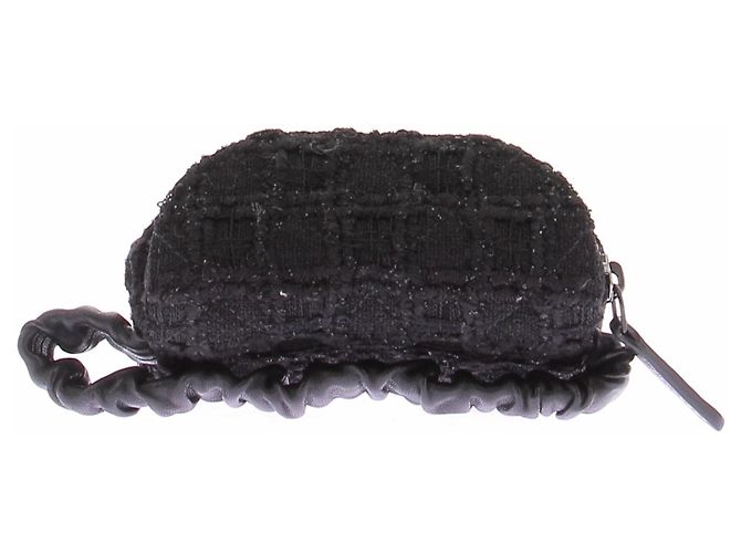 Chanel Monedero de tweed Negro - vista 4