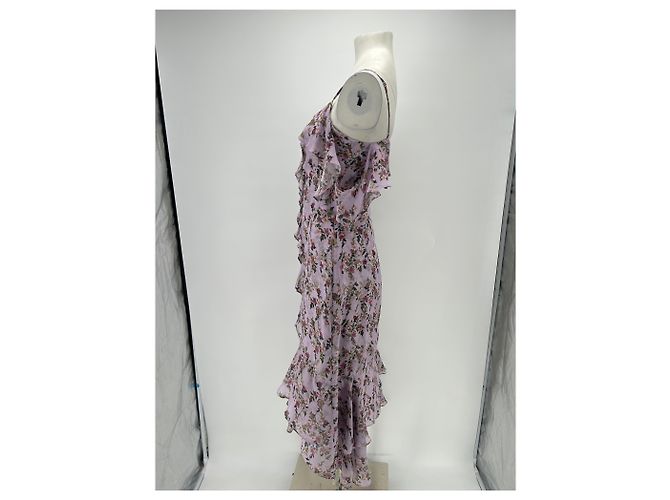 Autre Marque INTERMIX Blumenkleid aus Leinen Rosa Pink - Ansicht 4