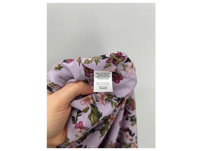 Autre Marque INTERMIX Blumenkleid aus Leinen Rosa Pink - Ansicht 6