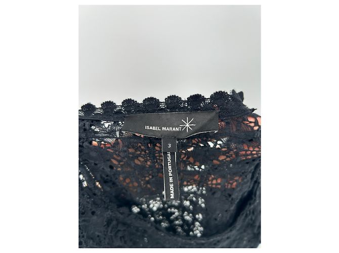 Vestido negro de algodón Isabel Marant Etoile - vista 5