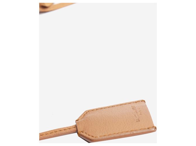 Saint Laurent Brauner Leder-Tote-Bag mit Fransen - Ansicht 5