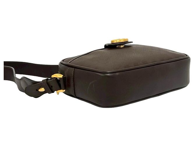 GUCCI Vintage Micro GG Logo Leder Mini Schultertasche Braun - Ansicht 7