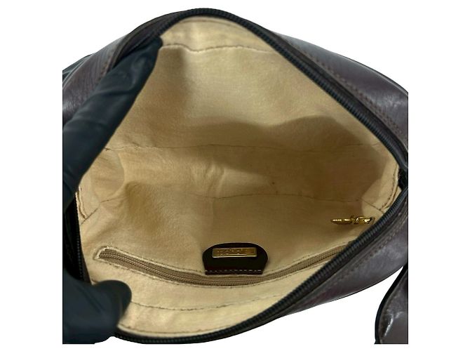 GUCCI Vintage Micro GG Logo Leder Mini Schultertasche Braun - Ansicht 9