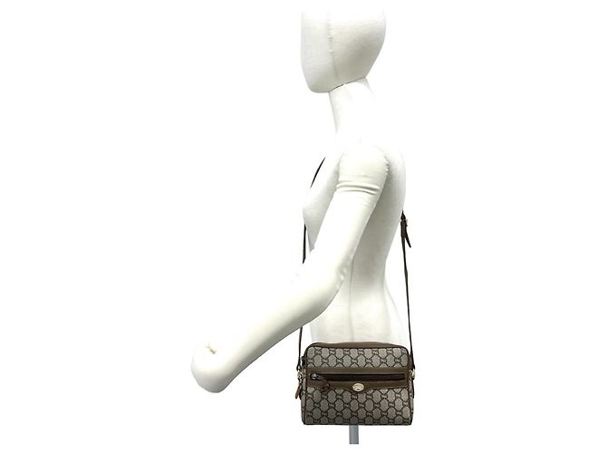 Mini borsa a tracolla in pelle marrone Gucci - vista 2