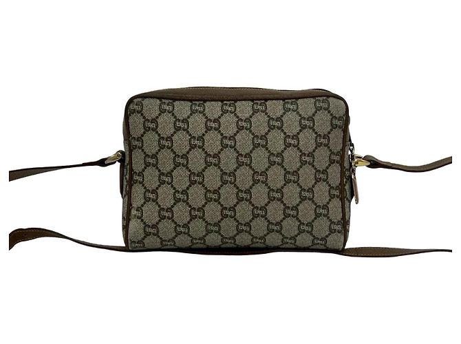 Mini borsa a tracolla in pelle marrone Gucci - vista 3
