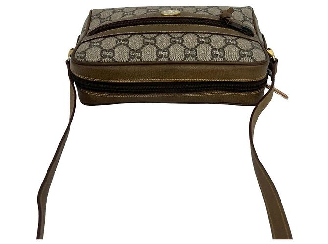 Mini borsa a tracolla in pelle marrone Gucci - vista 4