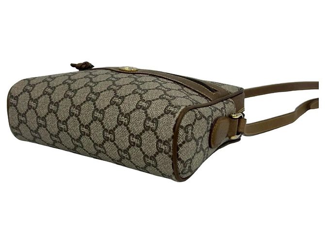 Mini borsa a tracolla in pelle marrone Gucci - vista 8