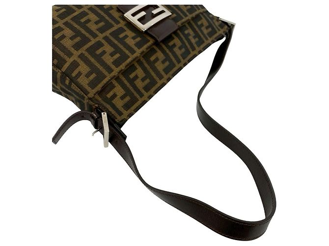 Zucca Fendi x Louis Vuitton Mamma Bucket Semi One Shoulder Bag Marrone Nero - vista 4