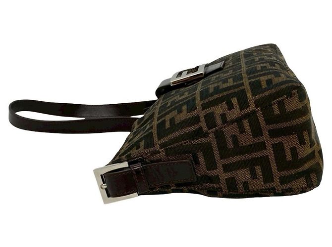 Zucca Fendi x Louis Vuitton Mamma Bucket Semi One Shoulder Bag Marrone Nero - vista 5