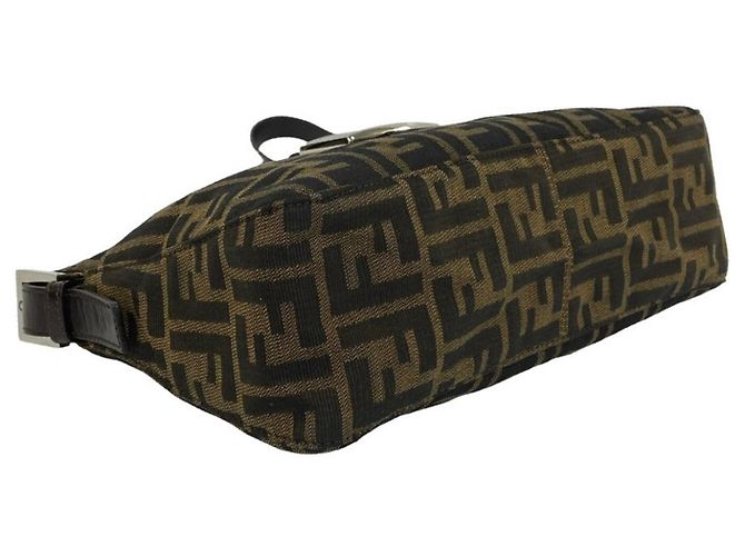 Zucca Fendi x Louis Vuitton Mamma Bucket Semi One Shoulder Bag Marrone Nero - vista 7