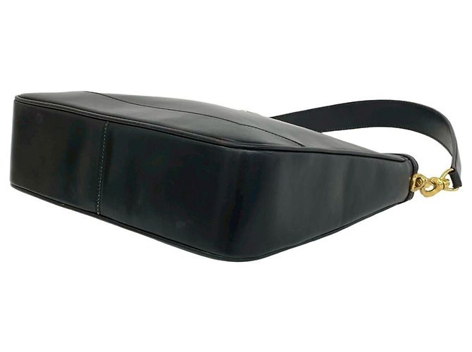 Céline Celine Vintage Schultertasche aus Kalbsleder Schwarz - Ansicht 8