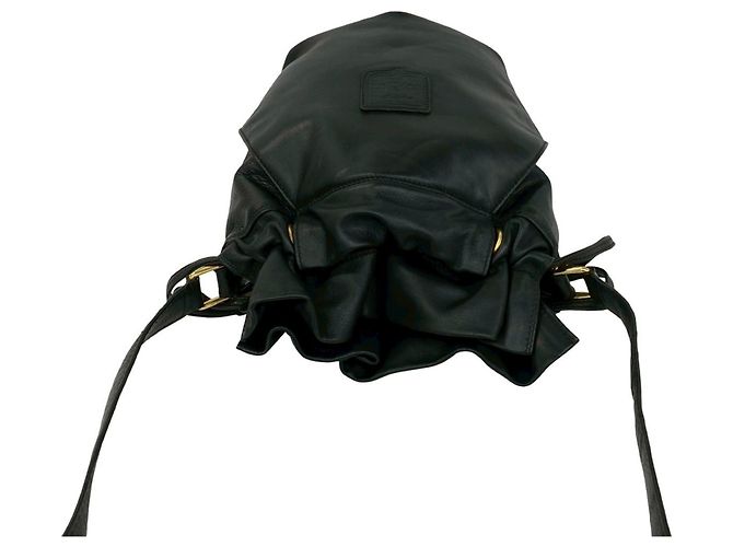Céline CELINE Vintage Triomphe Logo Lederschultertasche Schwarz - Ansicht 4