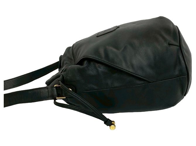 Céline CELINE Vintage Triomphe Logo Lederschultertasche Schwarz - Ansicht 5