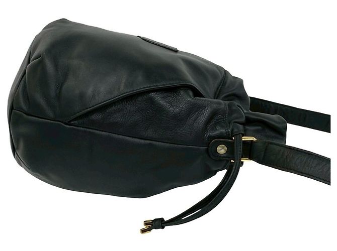 Céline CELINE Vintage Triomphe Logo Lederschultertasche Schwarz - Ansicht 6