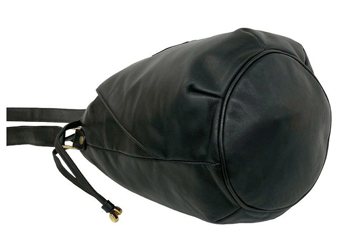 Céline CELINE Vintage Triomphe Logo Lederschultertasche Schwarz - Ansicht 7