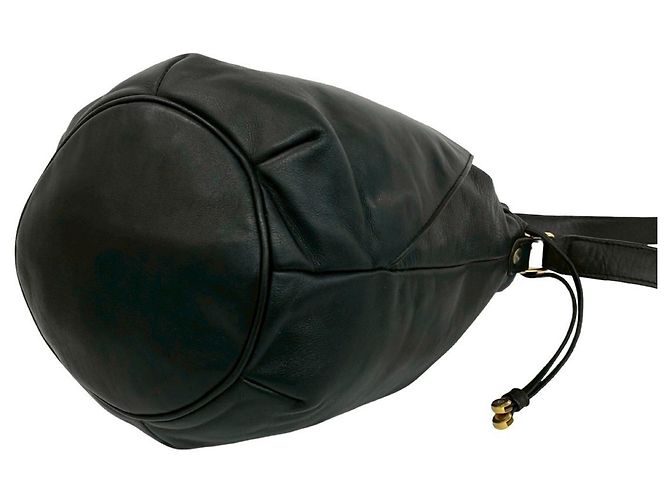 Céline CELINE Vintage Triomphe Logo Lederschultertasche Schwarz - Ansicht 8