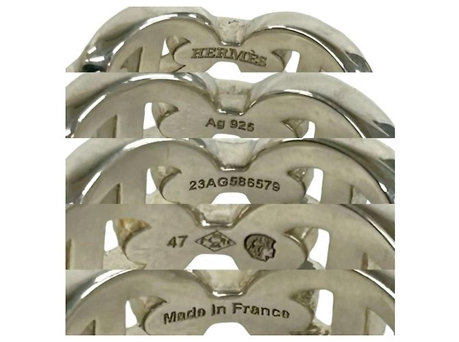 Ring Hermès Anel Enchainée Hermes Prata - vista 3